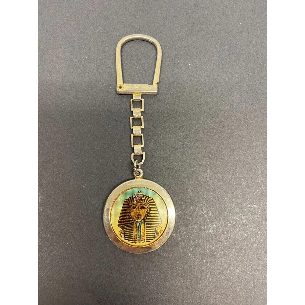 Vintage Tutankhamun Metal Keychain Souvenir